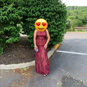 Gorgeous Burgundy Prom Dress